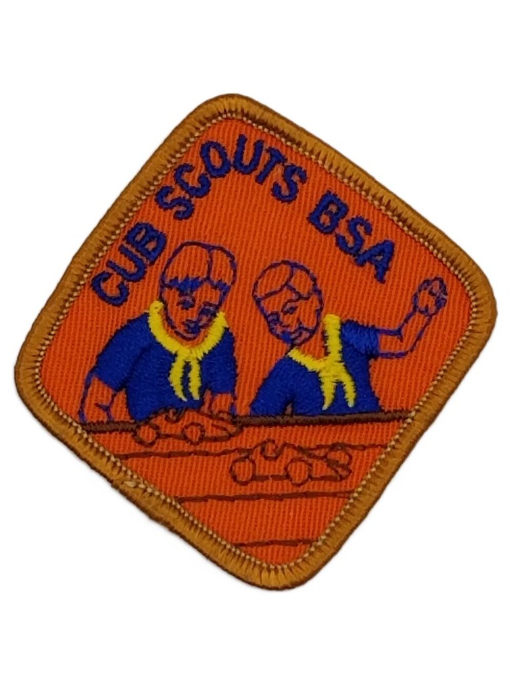 Cub Scouts BSA Pinewood Derby Patch Orange Vintage Scout Cars 3 Inch